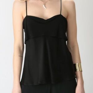 Ottod'ame Elegant Black Spaghetti Strap Top